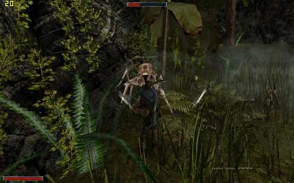 Orcades: In der Wildnis bekommt es der Recke mit Minecrawlern zu tun, die er besiegen muss, um weiterzukommen.
