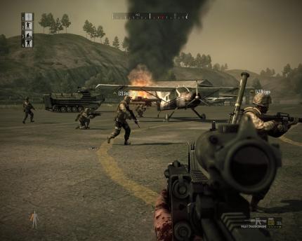 Die Kampagne in OFP 2 bestreiten Sie genau wie in Arma 2 in einem Vierer-Squad.