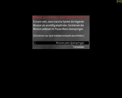Das Spiel warnt Sie vor fragwürdigen Inhalten. Dass Sie eventuell Storydetails verpassen, sagt niemand.
