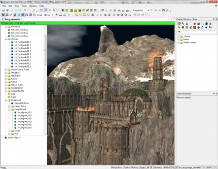 Eine frühe Version der Festung, wie sie im Spiel vermutlich aussehen wird. Das Bild stammt aus Dragon Age: Origins-Editor.