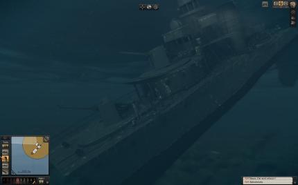 Das Schiff sinkt, die Mannschaft lebt - eisenharte Jungs, diese Briten!
(Dies wurde mit Patch 1.15 gottob behoben!)
