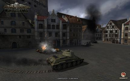 Steuern Sie Ihren Panzer bei World of Tanks auf einer Map zusammen mit bis zu 60 Mitspielern. Das Strategiespiel soll weltweit mehrere hunderttausend aktive Spieler haben.