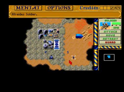Dune 2: Battle for Arrakis. Trotz der zwei hinter dem Namen, das Spiel begründet das Echtzeitstrategiegenre.