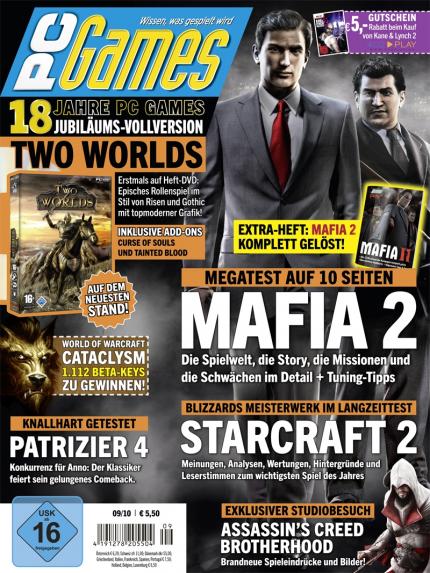 Die Topvollversion Two Worlds gibt's in diesem Monat als Geburtstagsgeschenk mit der PC Games 09/10.