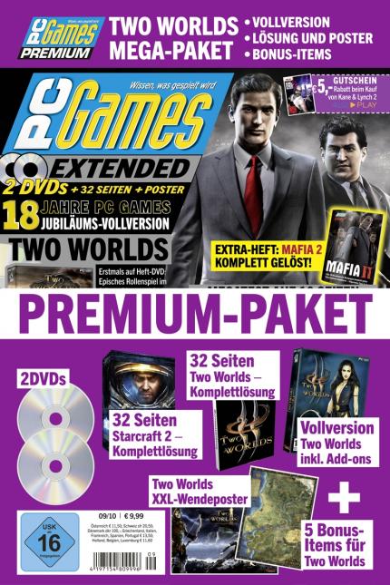 Die PC Games Premium enthält zusätzlich eine Two-Worlds-Weltkarte und eine Two-Worlds-Komplettlösung zum Herausnehmen.