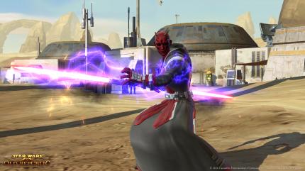 Dieser Sith Inquisitor auf Tatooine ist ein Zabrak.