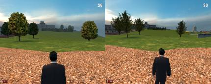 Das Trees Project in Aktion - rechts sehen Sie die verbesserte Version.