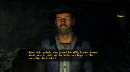 Im Besucherzentrum der RNK-Justizvollzugsanstalt stoßen wir auf den ehemaligen Sheriff Meyers, dem wir den Job als Gesetzeshüter in Primm anbieten können. Allerdings benötigt Meyers zuerst eine Begnadigung der RNK, bevor er seine Arbeit aufnimmt.