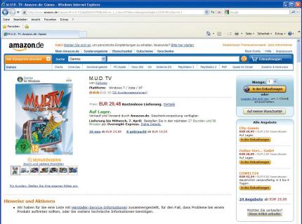 Kontrollblick: Auch bei Amazon kostet ein gebrauchtes M.U.D. TV um die 18 Euro.