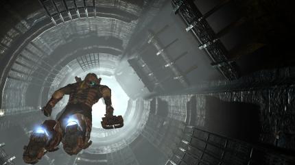 Isaac kann in Dead Space 2 nun in bestimmten Bereichen völlig frei in der Schwerelosigkeit herumfliegen.