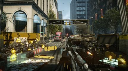 Crysis 2: Obwohl die grafisch eindrucksvollen Levels oft sehr weitläufig wirken, sind sie in der Regel doch klar abgegrenzt und linearer aufgebaut als im Vorgängerspiel.