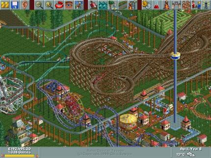 Achterbahnen sind die Hauptattraktionen in Freizeitparks. Wer mag, kann sie in Rollercoaster Tycoon sogar eigenhändig kreieren. 