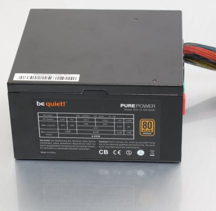 Be Quiet 630 Watt: Tabelle mit Details zum Netzteil