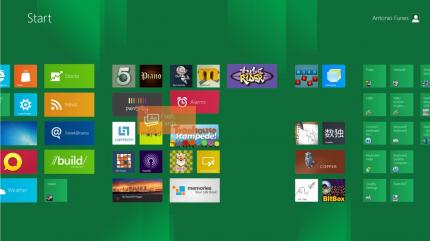 Metro im Standarddesign - die neue Oberfläche in Windows 8.