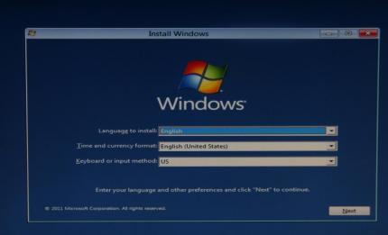 Installationsbildschirm der Preview von Windows 8.