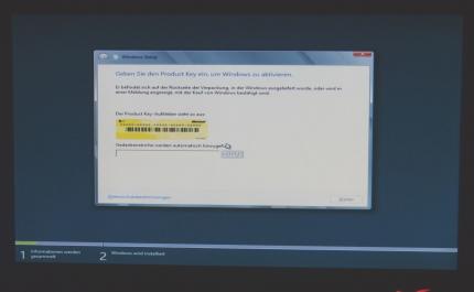 Windows 8: Keyabfrage