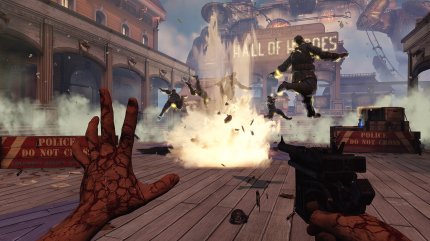 In BioShock Infinite meistert ihr acht verschiedene Kräfte wie etwa den brockenden Bronco.