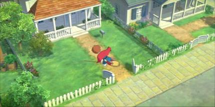 Nach seinem Abenteuer in Ni no Kuni kehrt Oliver mit einem fliegenden Besen nach Hause zurück.