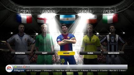 FIFA 13 Ultimate Team - Zu Beginn wählt ihr ein Start-Team der folgenden Stars aus. Euch werden dann Karten zugelost.