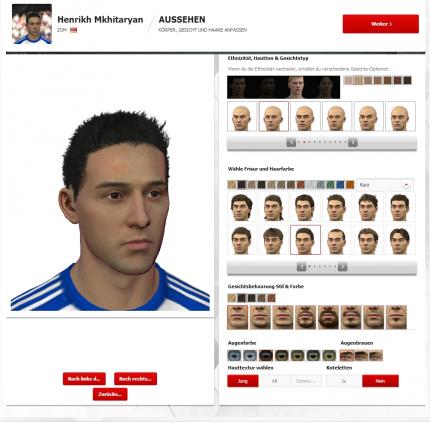 Das Creation Centre ist deutlich komfortabler als der Ingame-Editor von FIFA.