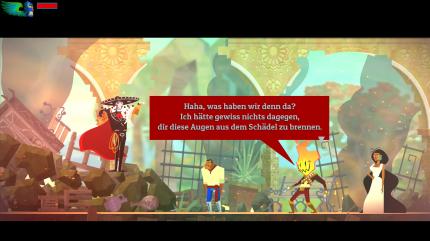 Der Anfang der Geschichte: Die Tochter des Präsidenten wird vom Untergrund-Trio hier entführt, euer mexikanischer Held stirbt und wird als Luchador wiedergeboren.