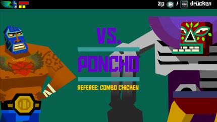 Trefft ihr auf einen besonderen Gegner (Bosse und dergleichen), blendet Guacamelee! eine Prügelspiel-ähnliche Gegenüberstellung ein.