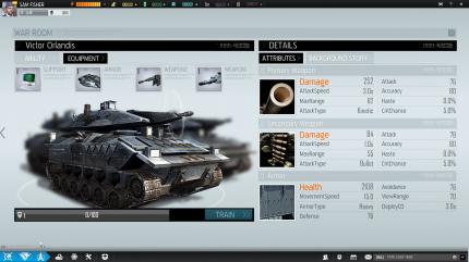 Jeden Einheitentyp hat mehrere Upgrade-Slots, in die wir verschiedene 'Items' unterschiedlicher Qualitätsstufen einsetzen können.