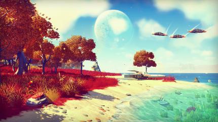 Einen echten Online-Modus gibt es in No Man's Sky vermutlich nicht. Die Chance, einen anderen Spieler zu treffen, ist verschwindend gering.