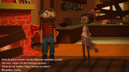 Die englischen Sprecher sind hervorragend. Der Holzfäller Curtis wird beispielsweise von Wil Wheaton (Star Trek: The Next Generation, The Big Bang Theory) gesprochen.