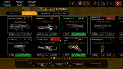 Im Item-Shop kauft ihr für Spielgeld neue Ausrüstung.