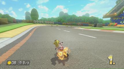 Mit die einfachste Strecke in Mario Kart 8: Marios Piste (DS).
