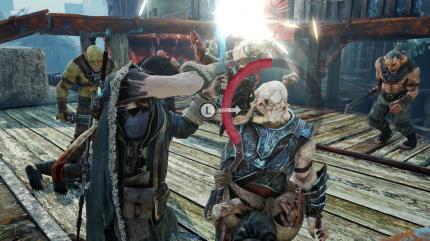 Geschwächte Hauptmänner befördert ihr per Quick-Time-Event ins Jenseits. Das ist gerade zu Anfang überraschend knifflig, weil zeitlich knapp bemessen. (PS4)