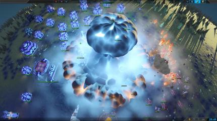 Der gegnerische Commander verglüht nach mehreren Treffern in einer gewaltigen Atomexplosion. Damit ist diese Partie gewonnen und der Feind besiegt!