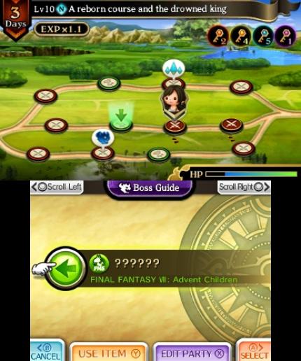 Auf solchen Oberwelt-Maps zieht ihr im Quest Medley Mode los, um Items zu sammeln und fiese Bosse zu bezwingen.