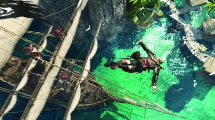 Kopfüber in die Geschichte: Die Assassin's Creed-Reihe nutzte schon viele historische Szenarien als Setting. In Black Flag erlebt ihr die Zeit der Freibeuter und Piraten hautnah mit.