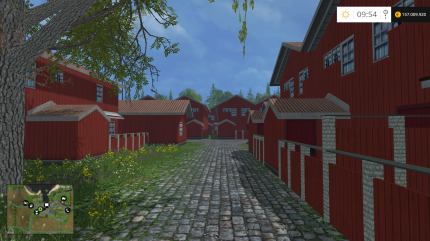 Landwirtschafts-Simulator 15: Auch wenn die neue Engine für tolle Fahrzeugmodelle sorgt, schwächelt die Darstellung in den Ortschaften. Auch der neue LS wirkt vielerorts einfach steril.