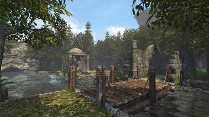 Retro modern: Trotz erstaunlich hübscher Landschaften bewegen wir uns auch in Grimrock 2 wieder von einer Levelkachel zu nächsten.