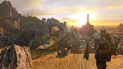 Die Siedlung Majula von ihrer schönsten Seite: Dark Souls 2: Scholar of the First Sin ist auf der PS4, Xbox One und PC hübsch anzusehen und läuft in flüssigen 60 fps.