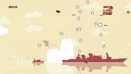 Luftrausers fällt allein durch seine ungewöhnliche Farbgebung auf.