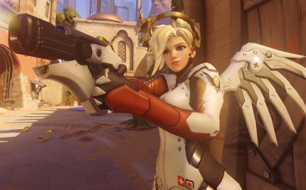 Overwatch: Mercy mit Pistole