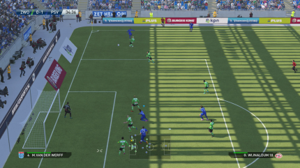 Flinker Flanker: Das Flügelspiel ist hervorragend gelungen. Flanken lassen sich gefühlvoll in den Strafraum heben. Da kann FIFA nur vor Neid erblassen.