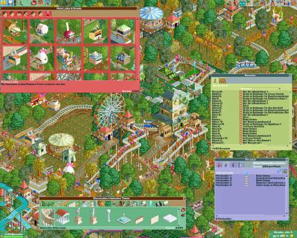Typisch Rollercoaster Tycoon: Zu jedem einzelnen Besucher lassen sich detaillierte Infos abrufen - Budget, Hunger, Durst, Thrill-Toleranz, gekaufte Souvenirs und vieles mehr.