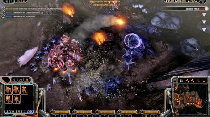 Die Beta-Superwaffe 'Hand von Ruk' ist eine mobile Fabrik, auf der mehrere Einheiten Platz finden.