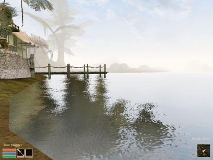 Das spiegelnde Wasser von Morrowind sorgt dank Shader für ein echtes Aha-Erlebnis.