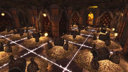 In der Schatzkammer von War for the Overworld häufen sich die Goldmünzen; die Kickstarter-Kampagne endete mit Spenden von rund 200.000 britischen Pfund.