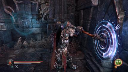 Mit Hebeln lassen wir die Level-Ringe rotieren und ordnen so die Türen zu Durchgängen an.