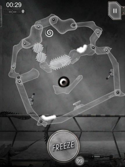 Ganz schön schwer: Freeze für iOS und Android ist ein knobellastiger Geschicklichkeitstest von Frozen Gun Games.