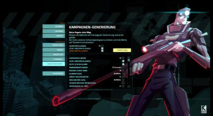 Dank der umfangreichen Einstellmöglichkeiten für die Kampagne lässt sich Invisible, Inc. auf vielfältige Weise durchspielen.