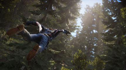 Durch derart enge Wälder sollte man mit dem Wingsuit nicht unbedingt gleiten, denn das moderne Fluggerät steuert sich aktuell noch sehr sensibel.