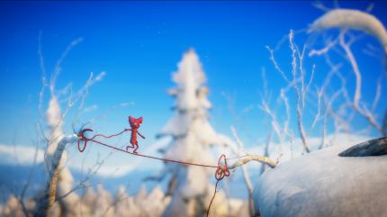 In Unravel spult Hauptfigur Yarny seinen Garnvorrat permanent ab, wenn er sich bewegt und den Faden zur Überwindung von Hindernissen einsetzt.